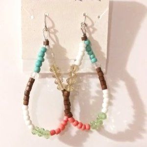 Allison Reed BOHO beaded teardrop earrings